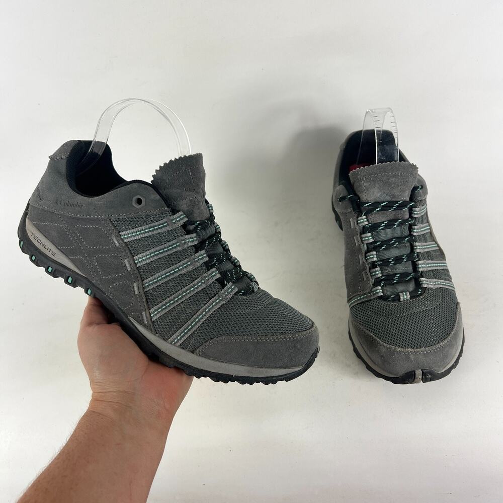 Columbia Techlite Women's 9.5 Gray Waterproof Hiking Athletic Shoes YL5457-033